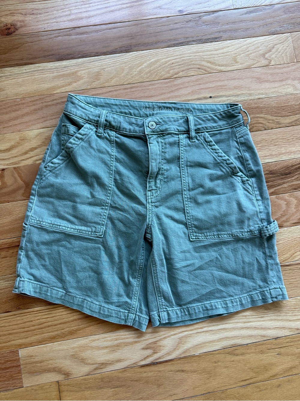 American Eagle Outfitters Olive Stretch Shorts